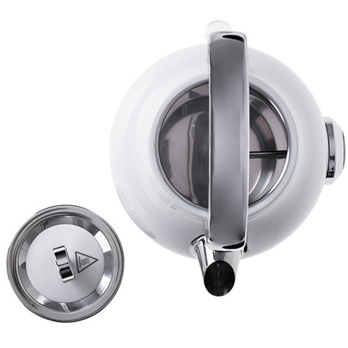 Biela elektrická kanvica Adler s teplomerom 1,7 L STRIX